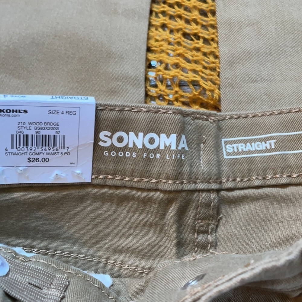 🤗NWT Sonoma straight pants wood bridge size 4 reg - Picture 7 of 10
